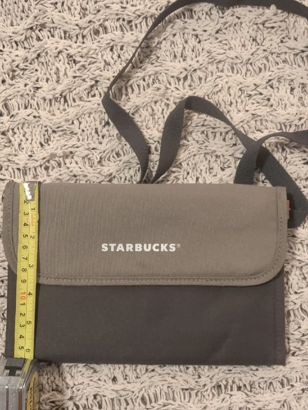 Starbucks Two-Tone Messenger Bag in Taupe and Black